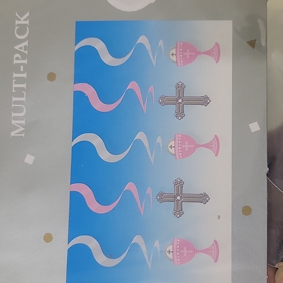 ✨️New Christening Baptism Religious Church Event 5 Pk Hanging Swirl Decorations - Picture 5 of 10